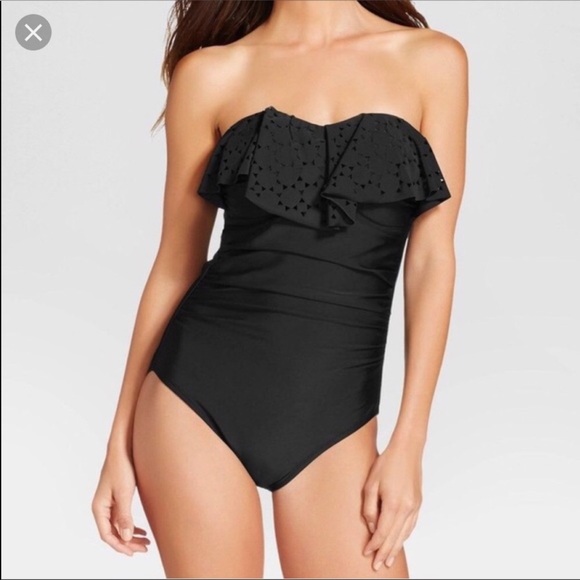 Merona Women's Flounce One Piece Swimsuit - Picture 2 of 7